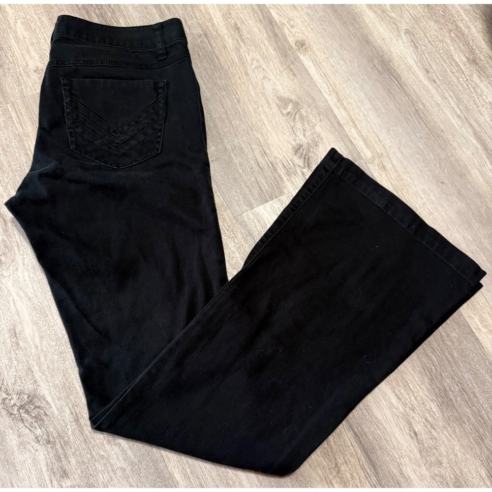 CAbi Jeans Black Flare Bell Bottom Denim Women Size 6‎